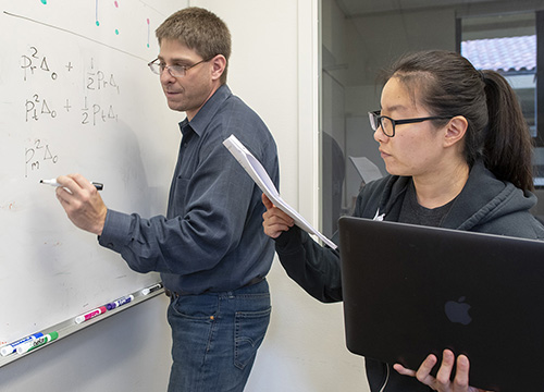 Professor Noah Rosenberg and postdoctoral research fellow Jaehee Kim.
