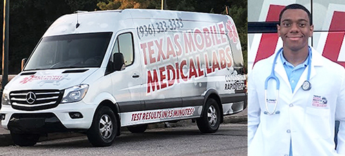 Taft Foley, III and his medical lab van